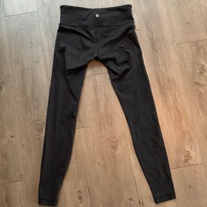 Lululemon, wunder under leggings 28”, size 8, color black, lightly worn